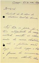 Carta de Cristóvão Aires dirigida a Teófilo Braga, Presidente da Classe de Letras, associando-se às comemorações do centenário da chegada à Índia
