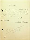 Carta de António Cabreira informando do envio de uma nota inclusa para a escritura da ata da sessão da Classe de Ciências