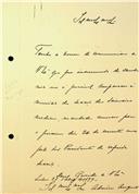 Carta de José Vicente Barbosa du Bocage dirigida a Adriano Augusto de Pina Vidal, Secretário, referindo que, por motivos de saúde, se vê impossibilitado de comparecer na sessão da Classe de Ciências