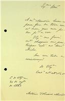 Carta de António de Oliveira Marreca transmitindo uma mensagem a António José de Ávila acerca de uma memória sua