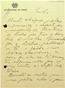 Carta de Francisco Gomes Teixeira agradecendo a consulta aos manuscritos de José Monteiro da Rocha e remetendo notas suas a respeito da publicação das obras de Pedro Nunes e Daniel da Silva, apresentadas em sessão, para se fazer a redação definitiva 