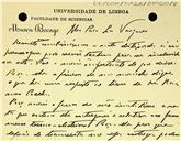 Carta de Baltazar Machado da Cunha Osório, para Francisco Vasques, funcionário da Secretaria, remetendo um trabalho destinado à imprensa da Academia