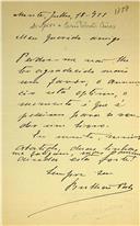 Carta de Raimundo António de Bulhão Pato dirigida a Cristóvão Aires, Secretário da Classe de Letras, acerca da venda do "Anuário"
