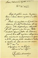 Carta de Cristiano José da Sena Barcelos, Adriano Augusto de Pina Vidal, Secretário, acusando a receção de folhas da quinta parte sobre a história de Cabo Verde