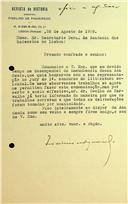 Carta de Fidelino de Sousa Figueiredo dirigida a Cristóvão Aires, Secretário, comunicando o exercício dos trabalhos do júri do concurso de literatura colonial