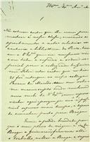 Carta de Alexandre Herculano descrevendo o percurso da sua viagem do Porto a Bragança e insistindo na necessidade de expedição das ordens da Secretaria da Justiça para facilitar o acesso ao cartório da Colegiada de Guimarães no âmbito dos "Monumentos Históricos"