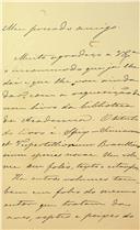 Carta de José Vicente Barbosa du Bocage solicitando o empréstimo de um livro da Biblioteca