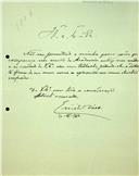 Carta de Emílio Silvestre Dias, mostrando-se impossibilitado de comparecer à sessão, remete o seu trabalho para os seus confrades