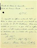 Carta de António Xavier Pereira Coutinho concordando com a escolha de Baltazar Machado da Cunha Osório para relator dos pareceres dos candidatos à Classe de Ciências