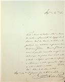 Carta de António da Costa Paiva dirigida a Joaquim José da Costa de Macedo, Secretário, devolvendo documentos financeiros e informando a regularização das contas examinadas