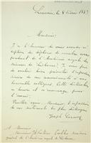 Carta de Joseph Antoine Carnoy para José Maria Latino Coelho, Secretário, agradecendo o envio do respetivo diploma de sócio correspondente estrangeiro da classe de Ciências