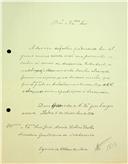 Carta de Inácio de Vilhena Barbosa dirigida a José Maria Latino Coelho, Secretário, justificando a sua ausência nas sessões da Academia