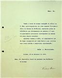 Carta de Francisco Tomás Oom para o Secretário, informando ter recebido o comunicado em que foi nomeado Vice-Secretário da Classe de Ciências