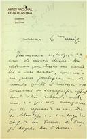 Carta de José de Figueiredo justificando a ausência na sessão da Classe de Letras e na reunião da Comissão de Iconografia, e outros assuntos