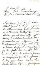 Carta de Virgílio César da Silveira Machado dirigida ao Presidente, solicitando que fique registado em ata que a Academia das Ciências de Lisboa em nada cooperou a respeito de quesitos formulados pela Academia das Ciências de Portugal, conforme notícia veiculada