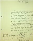 Carta de Bernardino Camilo Cincinato da Costa dirigida a Manuel Joaquim Pinheiro Chagas, Secretário, comunicando a oferta de dois exemplares do seu estudo intitulado "Breve Notícia sobre o Ensino da Agricultura em Portugal" 