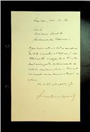 Carta de luto de Fidelino de Sousa Figueiredo dirigida a Cristóvão Aires, Secretário, agradecendo os sentimentos de pesar pelo falecimento de sua mãe, Rosa Augusta Coelho da Fonseca