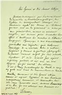 Carta de Louis René Le Canu agradecendo o envio do respetivo diploma de sócio correspondente estrangeiro da Classe de Ciências Matemáticas, Físicas e Naturais