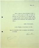 Carta de Francisco Tomás Oom para o Secretário, informando a devolução de um ofício e bilhete postal