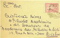 Carta de Antero de Figueiredo dirigida a Cristóvão Aires, Secretário, agradecendo o convite para comparecer na Academia