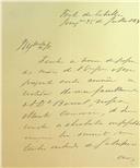 Carta de João Baptista Almeida Garrett remetendo atestado médico de Francisco António Barral certificando a sua condição de saúde e a impossibilidade de cumprir com os seus deveres académicos