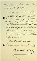 Carta de Raimundo António de Bulhão Pato justificando a sua ausência em sessão 
