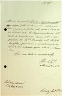 Carta de António José Viale comunicando a impossibilidade de assinar requerimentos relativos ao Curso Superior de Letras, cuja direção já teria abandonado