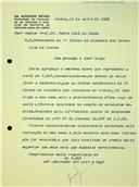 Carta de João Alberto de Azevedo Neves para Pedro José da Cunha, Presidente da Classe de Ciências, agradecendo a nomeação como candidato ao concurso para o lugar vago de sócio efetivo da Classe de Ciências