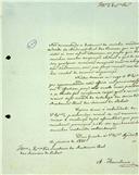 Carta de Alexandre Herculano dirigida a Joaquim José da Costa de Macedo, Secretário, expressando a sua intenção em renunciar ao estatuto de sócio