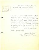 Carta de António Cabreira dirigida a Cristóvão Aires de Magalhães Sepúlveda, Secretário, aceitando o convite da Classe de Letras para discursar na sessão 