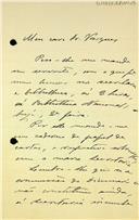 Carta de Cristóvão Aires dirigida a José Vasques, empregado da Academia, informando da necessidade de constituição da Comissão do Dicionário, e outros assuntos