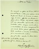 Carta de Carlos May Figueira dirigida a José Maria Latino Coelho, Secretário, comunicando que tencionaria manter a sua candidatura a cadeira mencionada anteriormente apesar de não tencionar concorrer à vaga de sócio efetivo da Academia