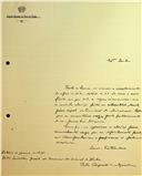 Carta de Pedro de Azevedo dirigida a Adriano Augusto de Pina Vidal, Secretário, agradecendo a sua nomeação para vogal da Comissão do Dicionário