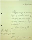 Carta de Francisco Lourenço da Fonseca Junior para Adriano Augusto Pina Vidal  Secretário, informando que deseja ser candidato à sócio efetivo na secção das ciências médicas