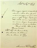 Carta de Inocêncio Francisco da Silva dirigida a António José de Ávila, Vice-Presidente, justificando ausência na sessão