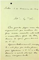 Carta de José de Figueiredo justificando a ausência na sessão da Assembleia Geral, e outros assuntos 